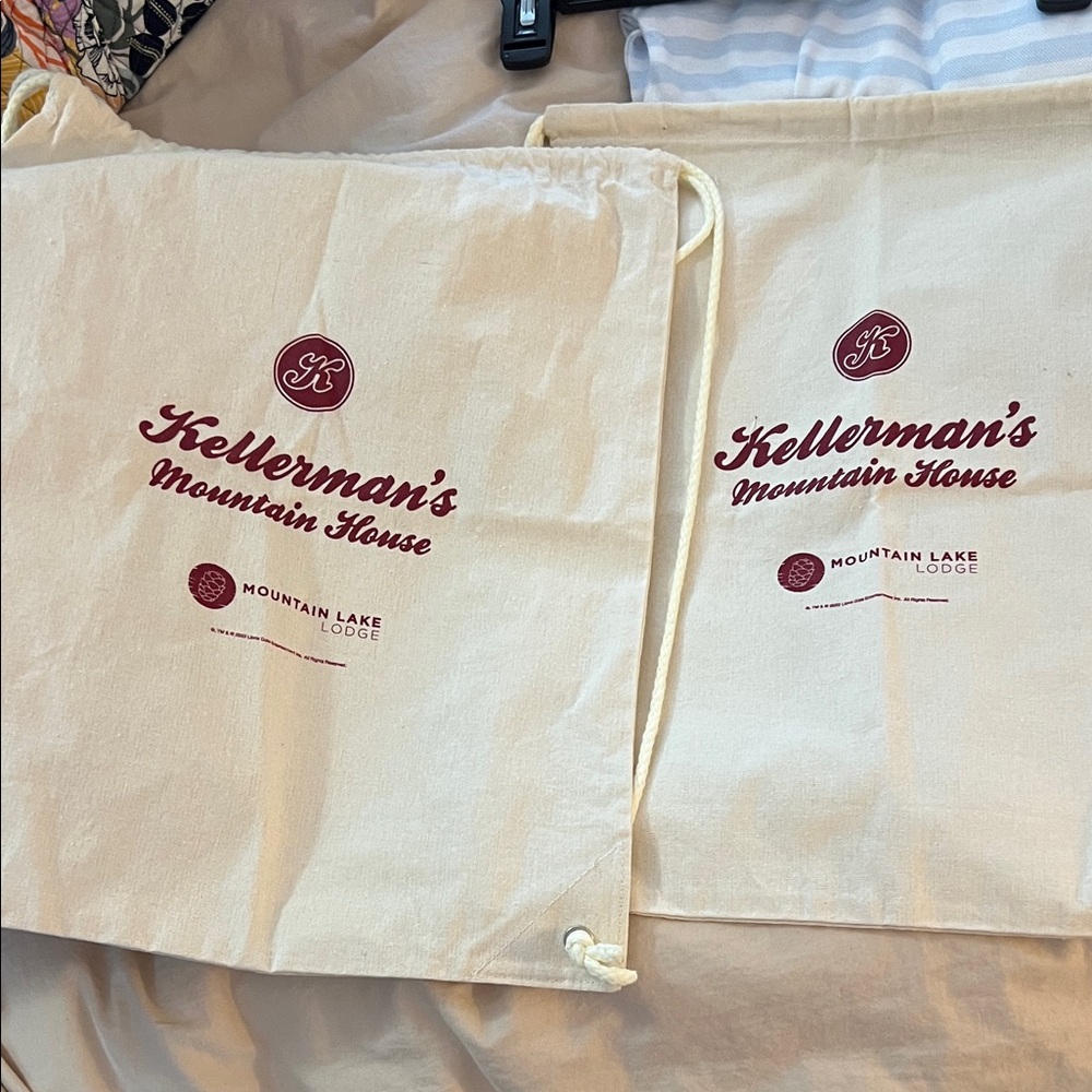 Set of Kellerman's Mountain House Drawstring Bags